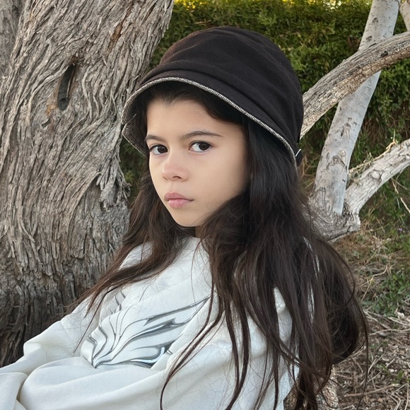 Wool Bucket Hat Brown color with Trim - Picture 8 of 11